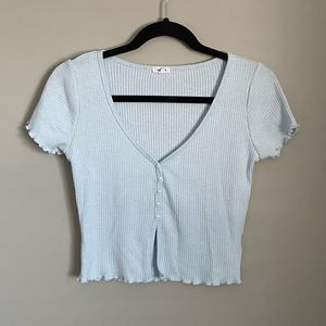 Garage ribbed crop top